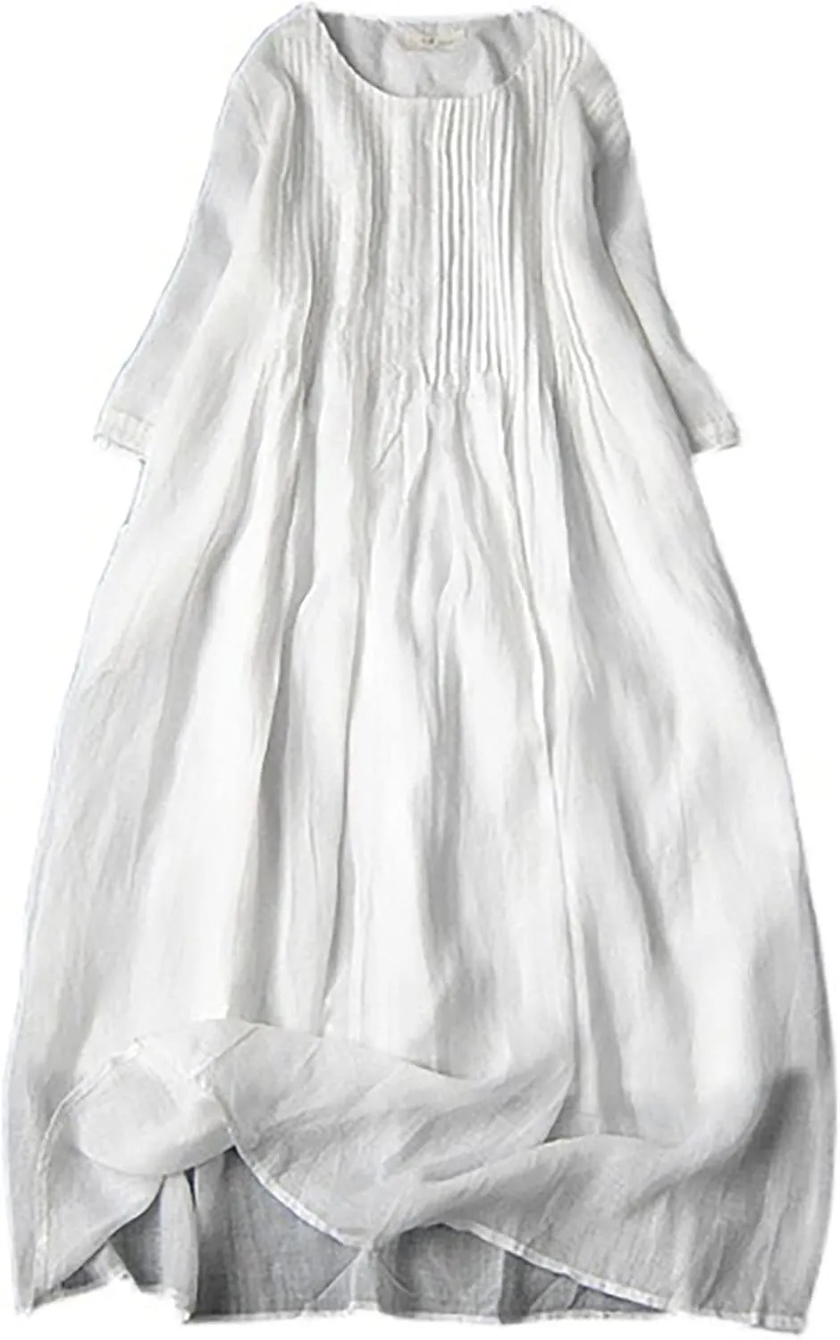 Spring and Summer Cotton and Linen Baptism Casual Dresses Girls Dresses Casual Skirts for Women 2024