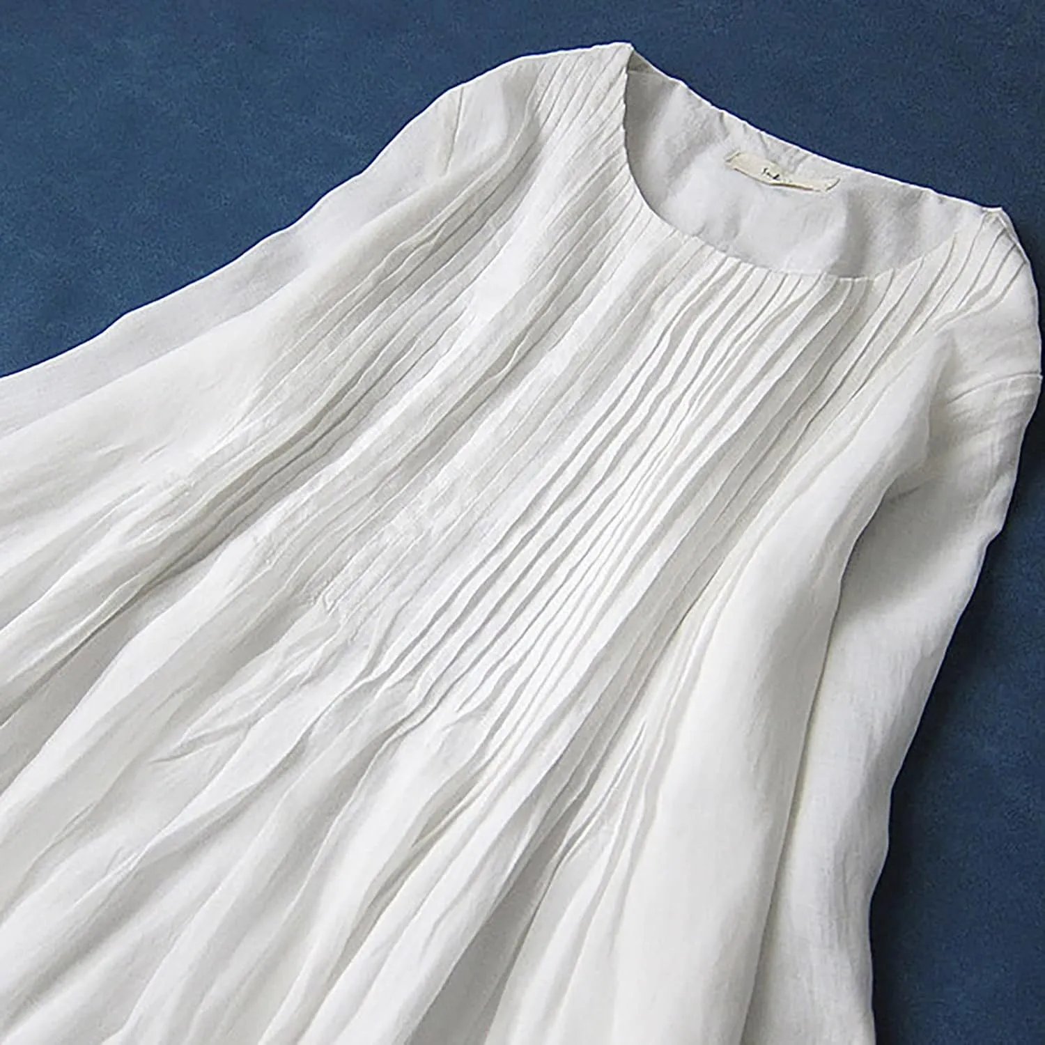 Spring and Summer Cotton and Linen Baptism Casual Dresses Girls Dresses Casual Skirts for Women 2024