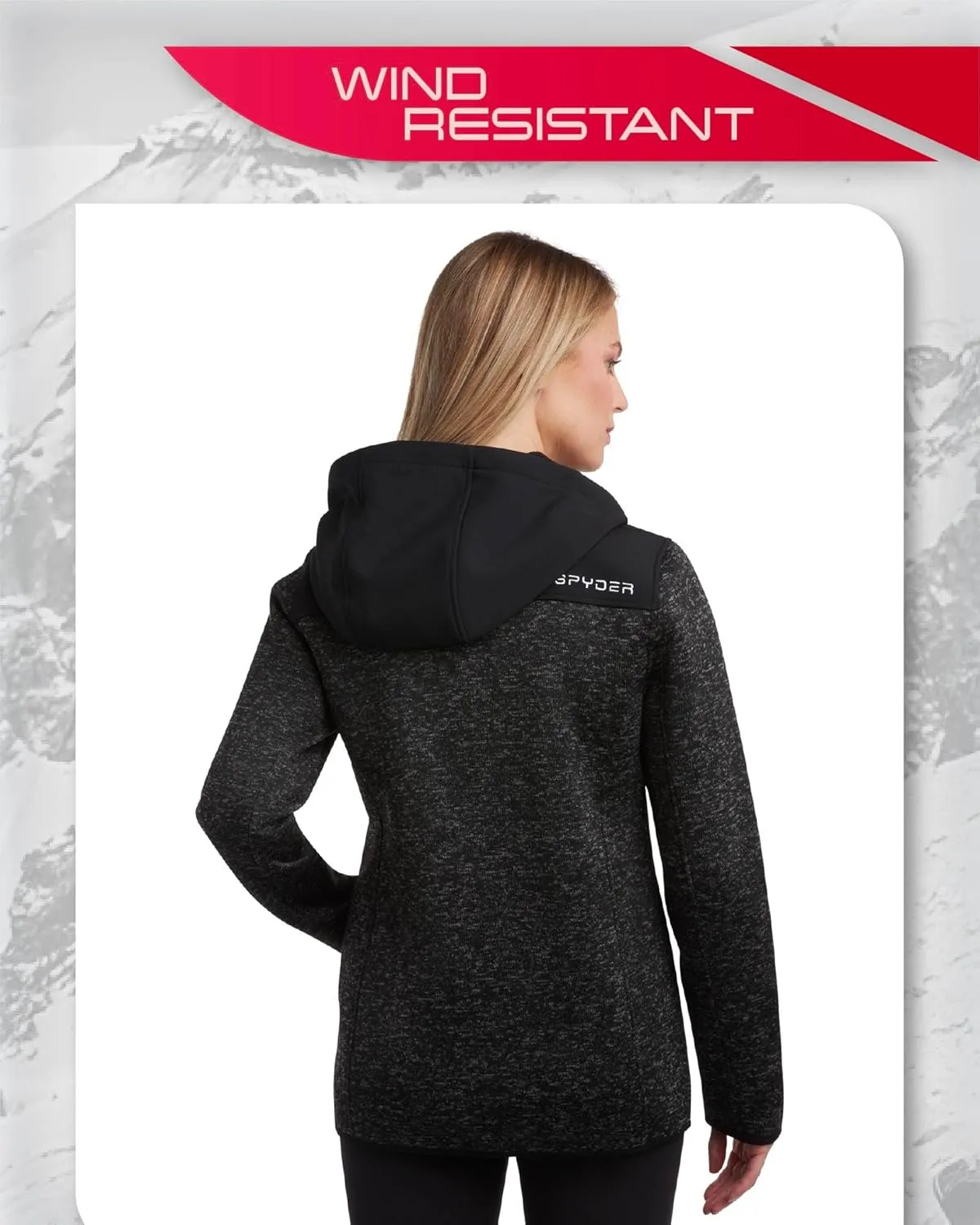 Spyder Women's Softshell Jacket - Bonded Micro-Fleece Lightweight Jacket Women - Full Zip Up Hooded Jackets for Women (S-XL)