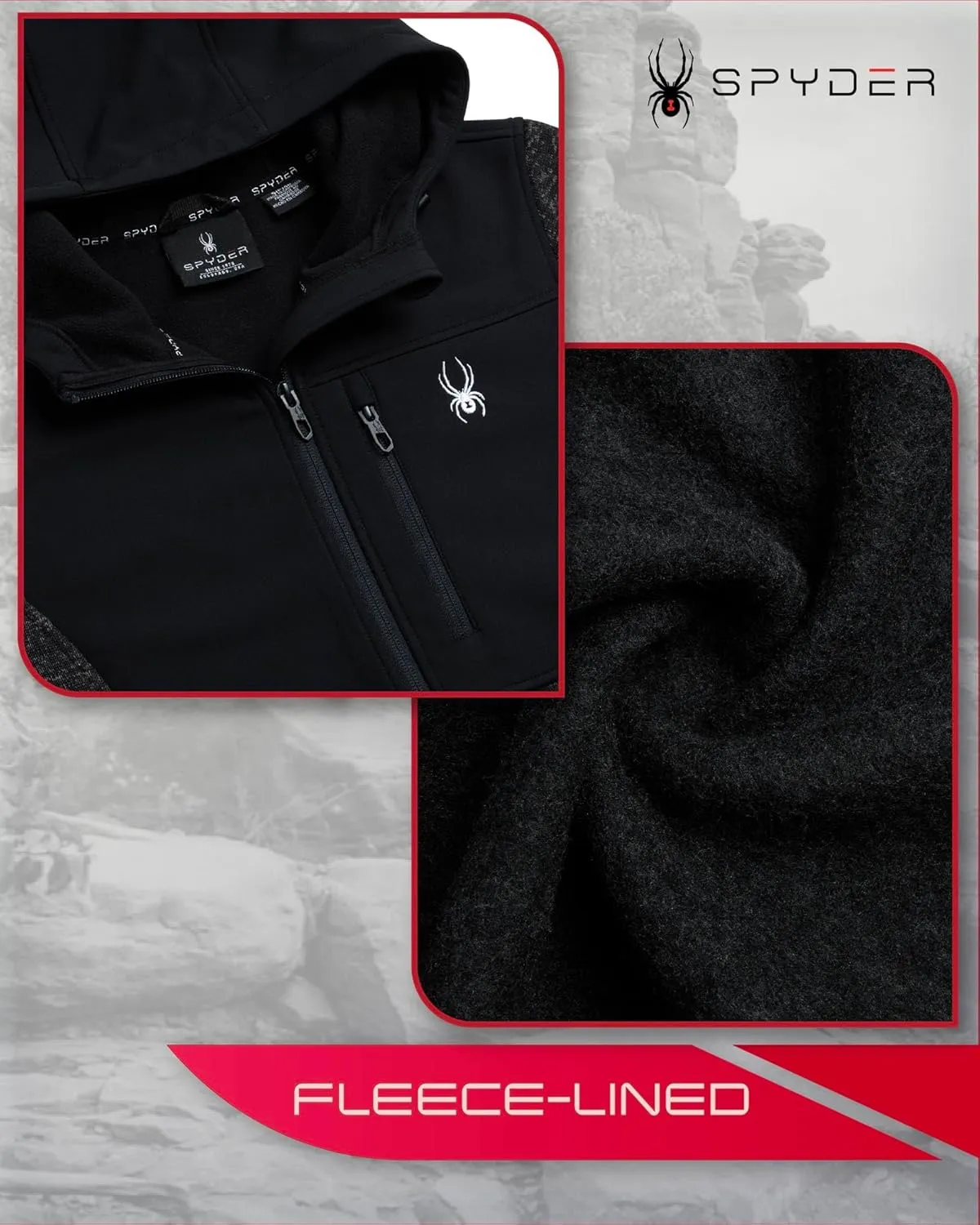Spyder Women's Softshell Jacket - Bonded Micro-Fleece Lightweight Jacket Women - Full Zip Up Hooded Jackets for Women (S-XL)
