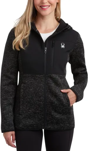Spyder Women's Softshell Jacket - Bonded Micro-Fleece Lightweight Jacket Women - Full Zip Up Hooded Jackets for Women (S-XL)