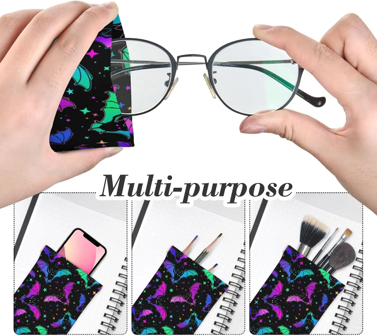 Squeeze Top Sunglass Case Soft Leather Eyeglass Case Portable Sunglasses Pouch