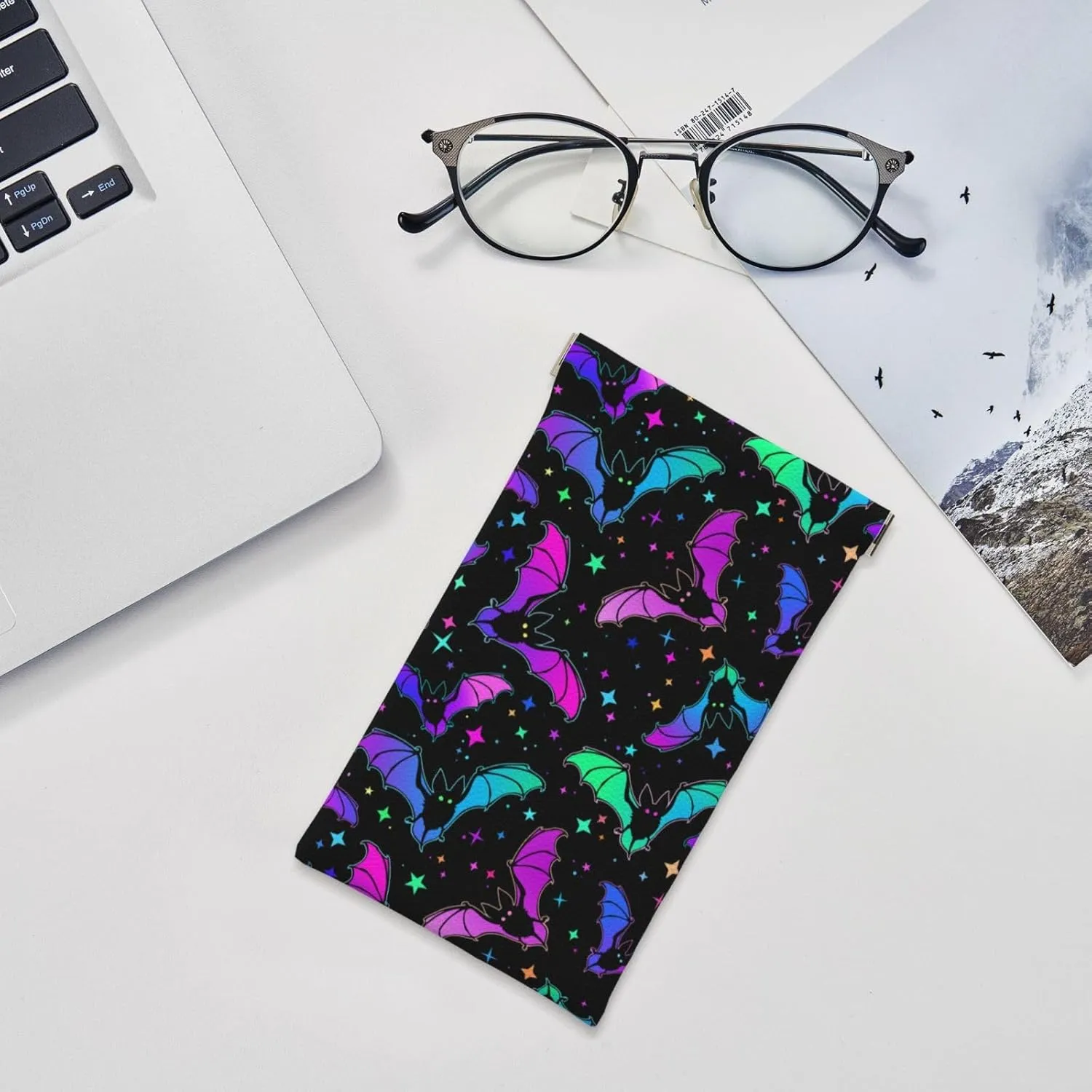 Squeeze Top Sunglass Case Soft Leather Eyeglass Case Portable Sunglasses Pouch