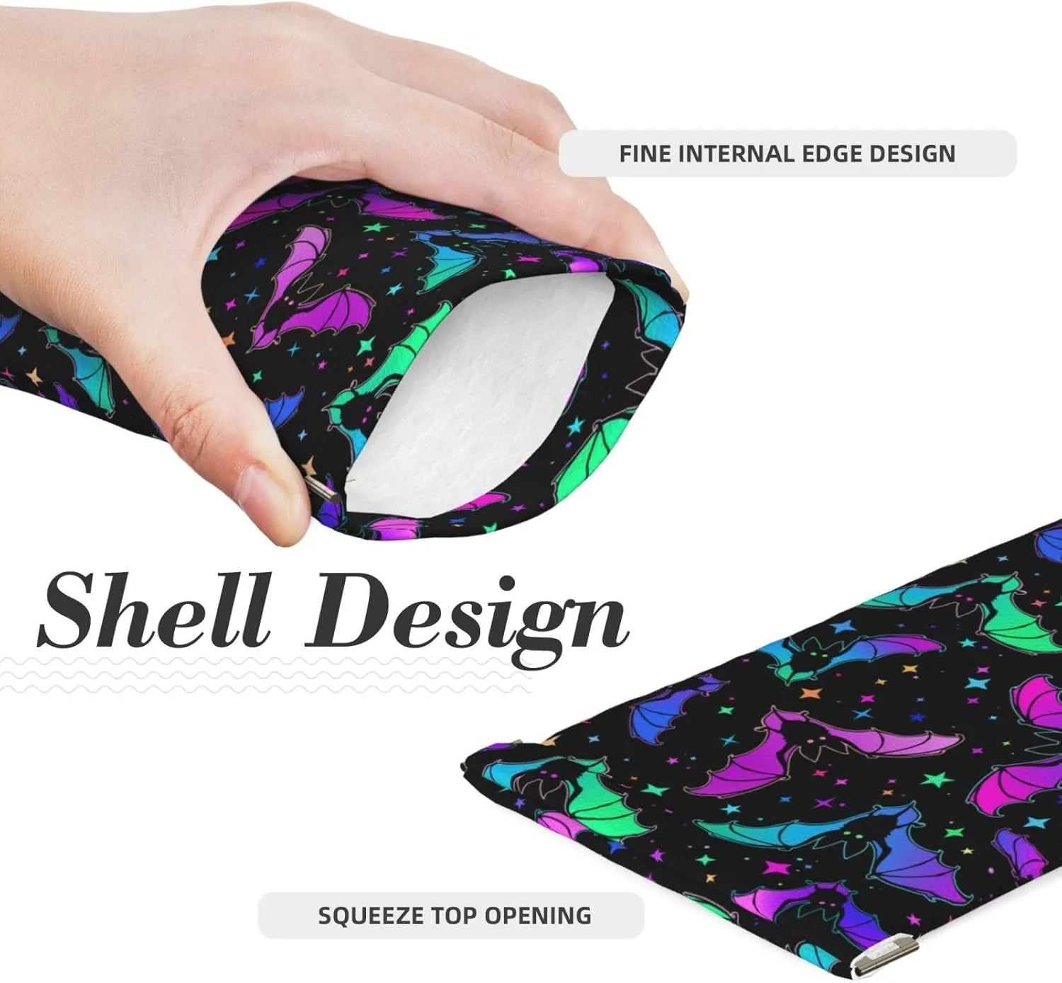 Squeeze Top Sunglass Case Soft Leather Eyeglass Case Portable Sunglasses Pouch