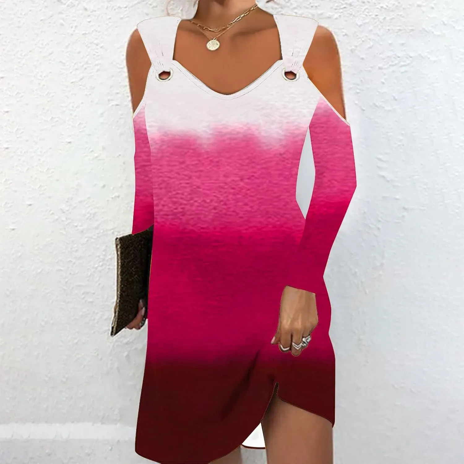 Summer Dresses for Women 2024 Sleeveless midi Dress for Women Cami Flowy Dresses Crew Neck Cold Shoulder Sundresses