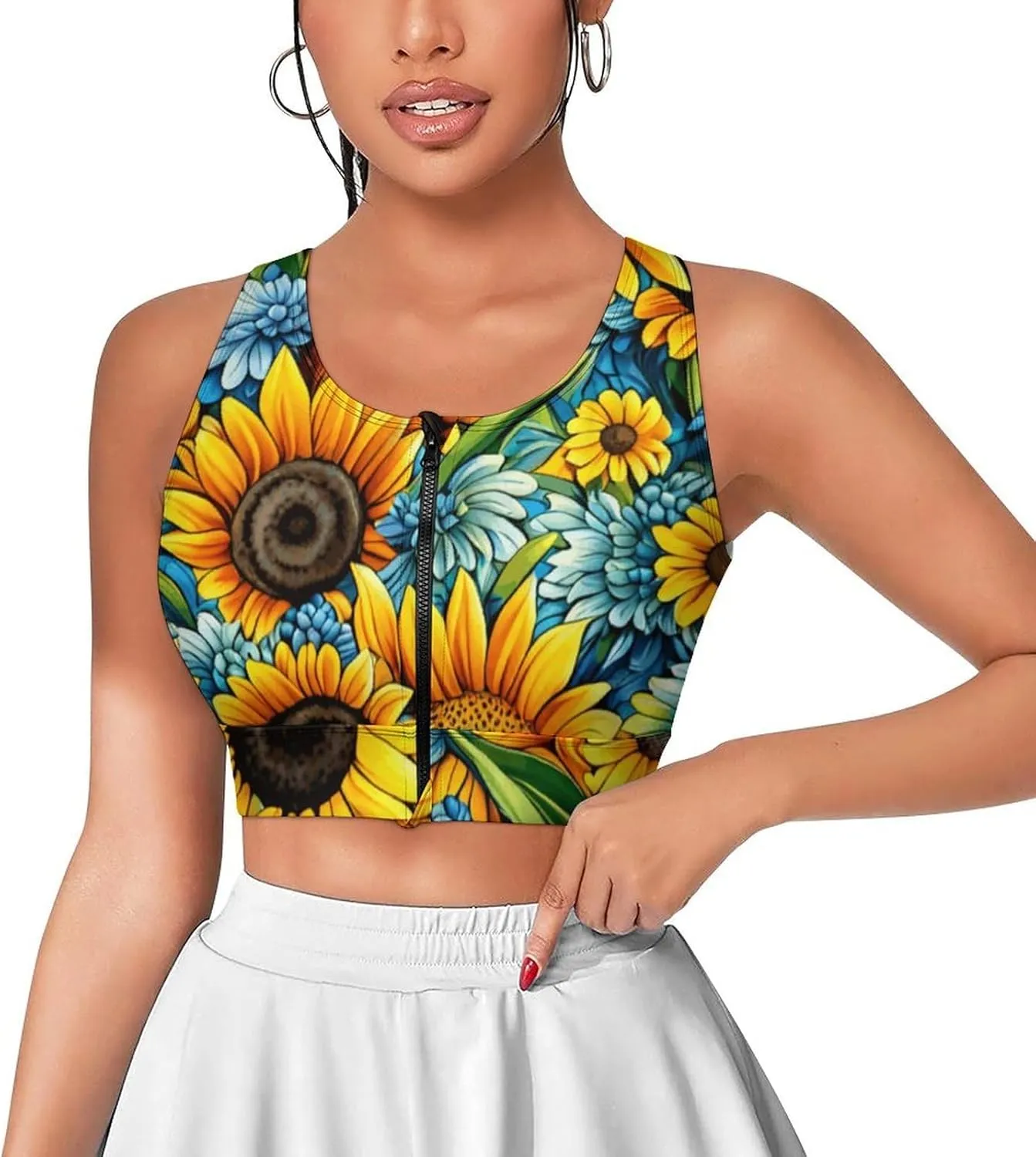 Sunflower Medium Sleeved T-Shirt for Womens Summer Autumn Winter Creativity Top