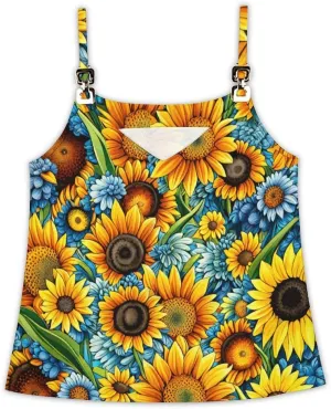 Sunflower Medium Sleeved T-Shirt for Womens Summer Autumn Winter Creativity Top