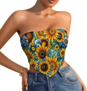 Sunflower Medium Sleeved T-Shirt for Womens Summer Autumn Winter Creativity Top