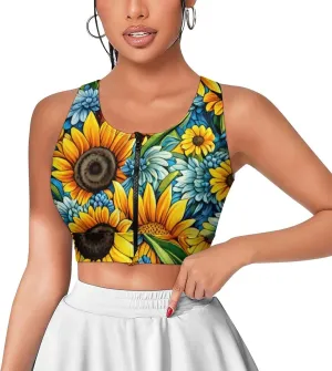 Sunflower Medium Sleeved T-Shirt for Womens Summer Autumn Winter Creativity Top