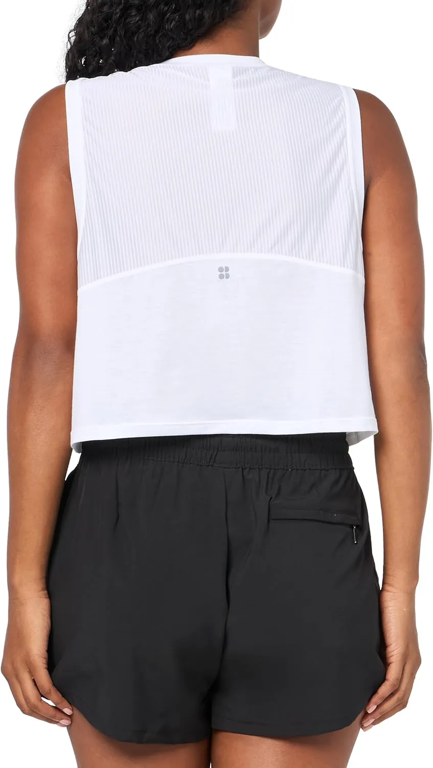 Sweaty Betty Women's Breathe Easy Cropped Crewneck Muscle Wourkout Tank Top