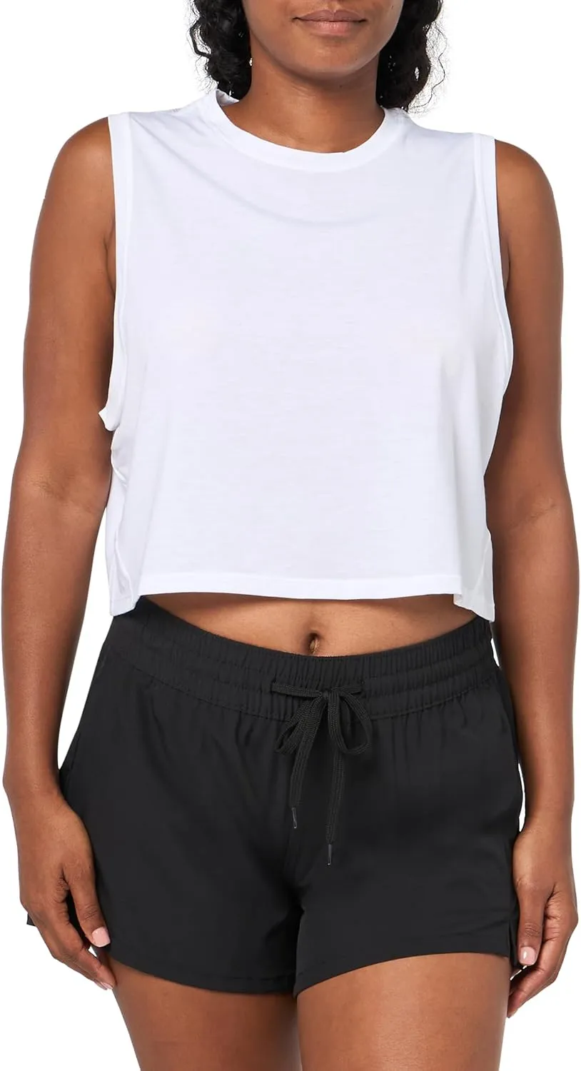 Sweaty Betty Women's Breathe Easy Cropped Crewneck Muscle Wourkout Tank Top