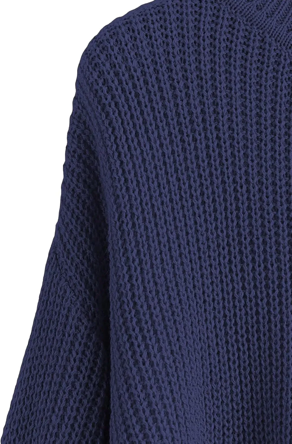 SweatyRocks Women's Long Sleeve Mock Neck Cropped Sweater Drop Shoulder Pullover Sweater Lantern Sleeve Ribbed Knit Crop Top