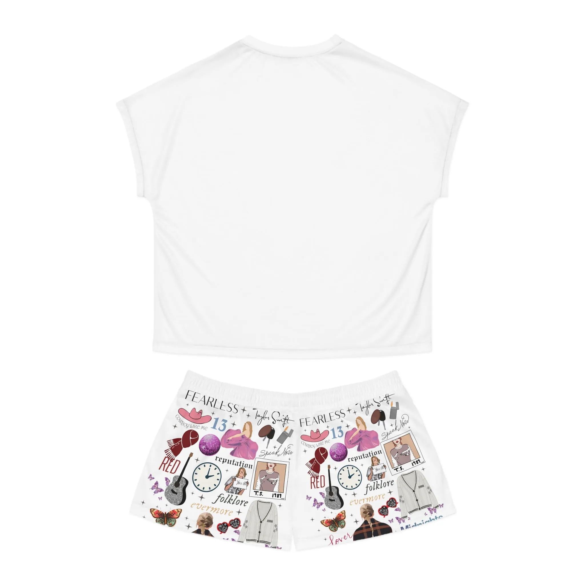 Swiftie Women's Short Pajama Set (AOP), Gift for Swiftie, Birthday Gift for Swiftie, Supermom Pajama set, Best Mom Gift