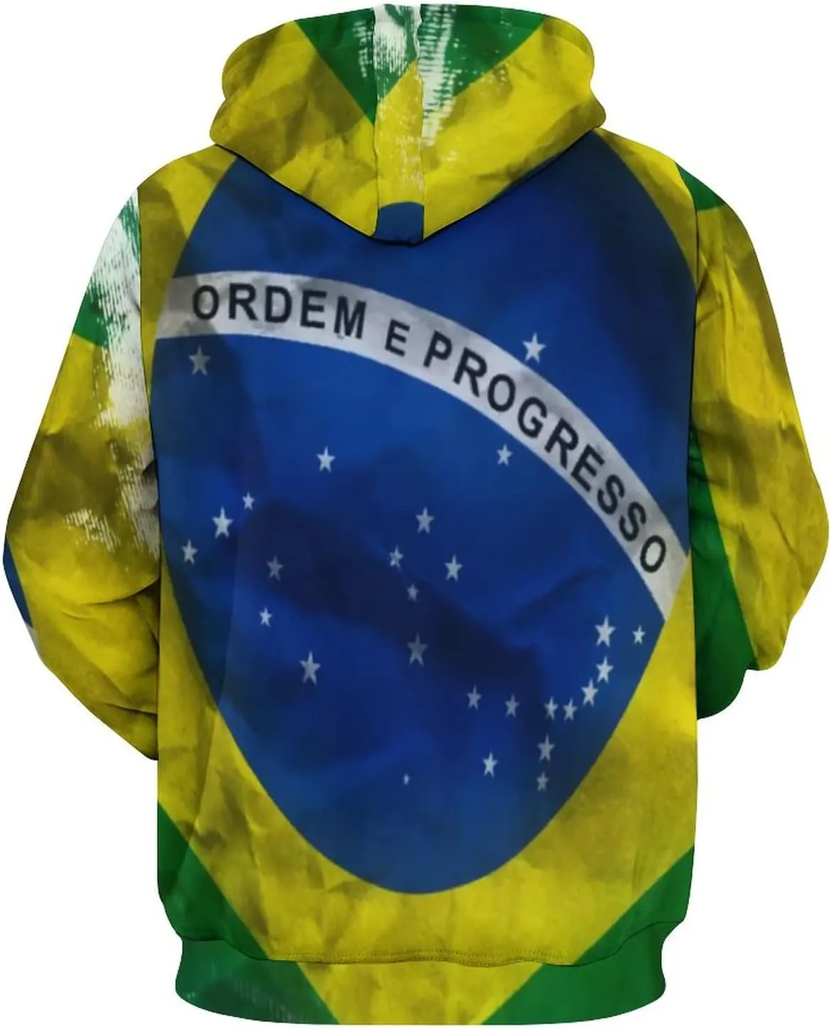 TAIZIYEAH Hoodie for Women Brazil Flag Tops Printed Pullover Long Sleeve Sportswear Clothes Soft Basic Graphic Oversized M