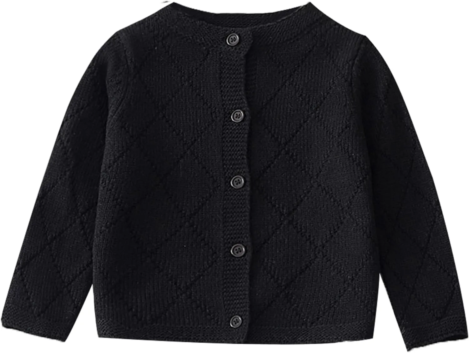 Toddler Baby Girls' Cardigan Sweaters Open Front Long Sleeve Knit Outwear for Girls