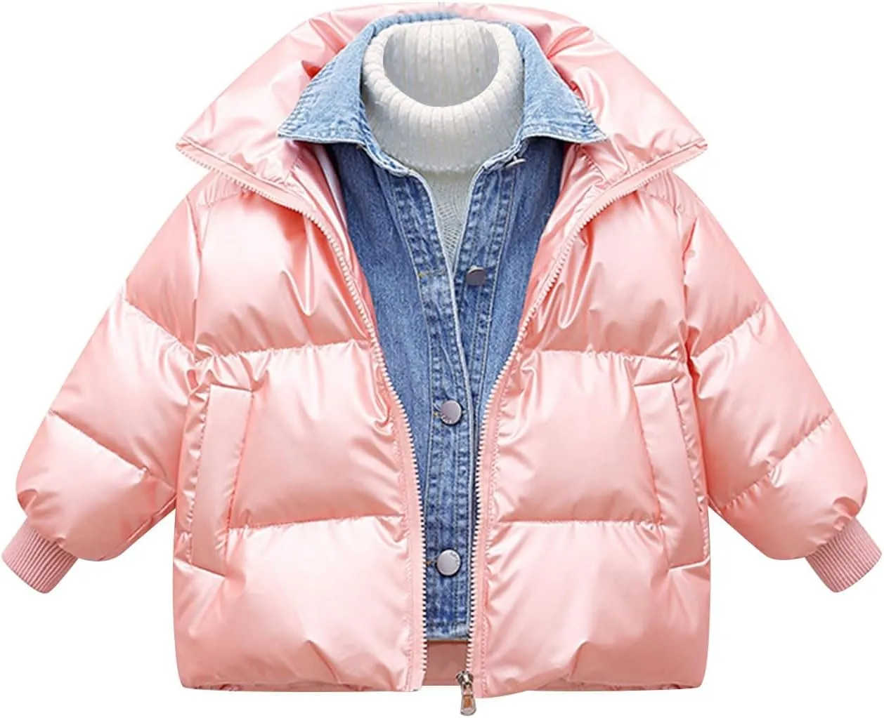 Toddler Baby Winter Warm Thick Jacket Boys Winter Jackets Solid Padded Cotton Coat Outerwear Fall Winter Clothes