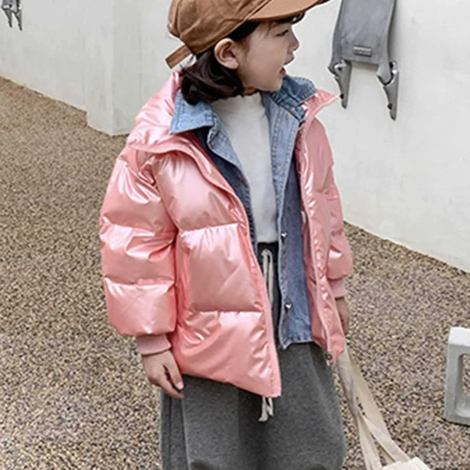 Toddler Baby Winter Warm Thick Jacket Boys Winter Jackets Solid Padded Cotton Coat Outerwear Fall Winter Clothes