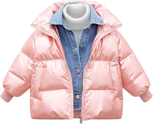 Toddler Baby Winter Warm Thick Jacket Boys Winter Jackets Solid Padded Cotton Coat Outerwear Fall Winter Clothes