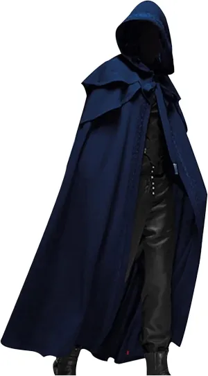 tuduoms Unisex Men's Medieval Cape Cloak with Hood - Witch Party Tunic Cape Assassin Hooded Cloak Halloween Cosplay Costumes