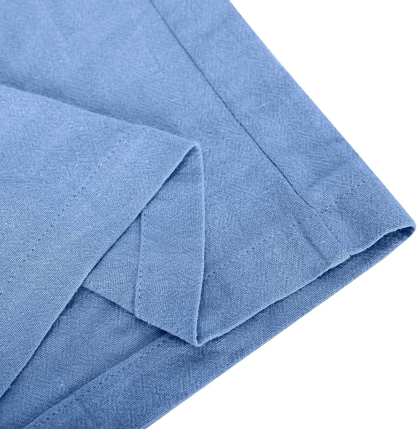 Wide Leg Linen Pants Women Summer Elastic High Waisted Lounge Pants Beach Trouser with Pockets Casual Slacks Clothes