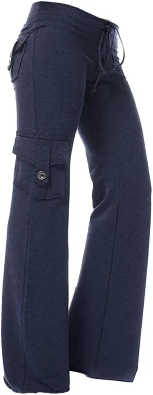 Wide Leg Yoga Pants for Women Casual High Waisted Casual leggings Pants with pockets Workout Lifting Joggers Apparel