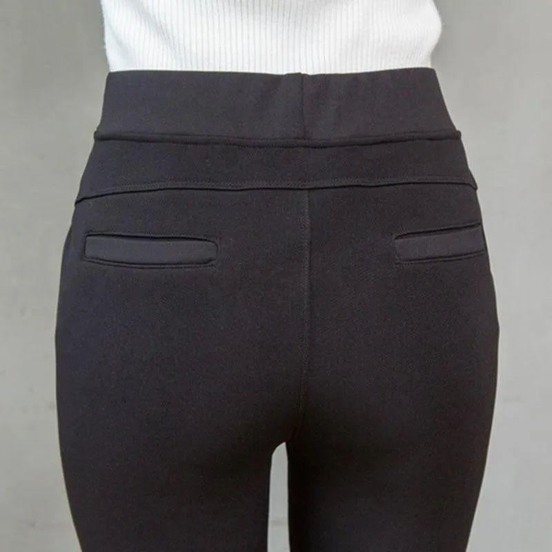 Winter Snow Ski Trousers Woman Thick Fashion Embroidery Straight Pants Down Cotton Velvet Trousers Sweatpants.