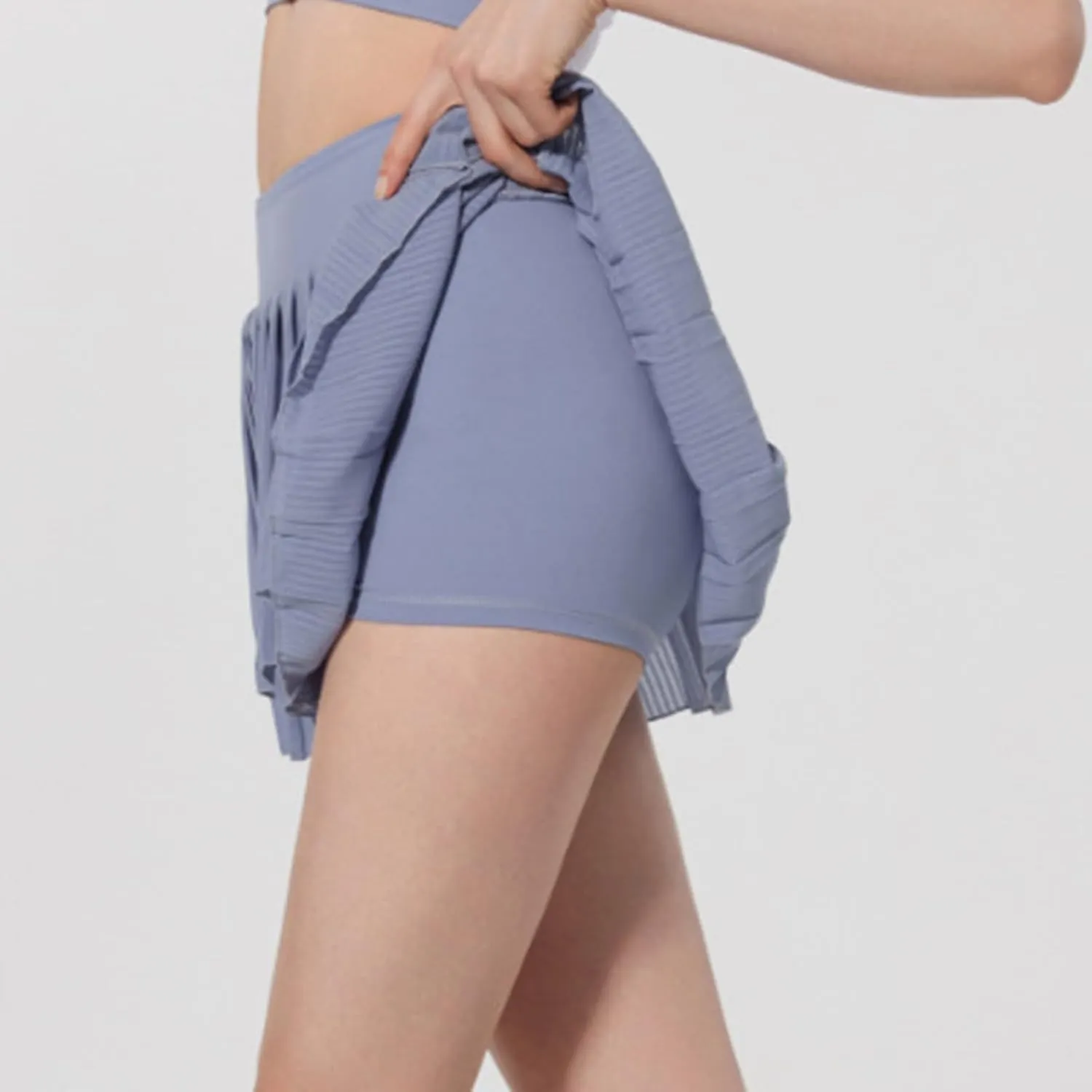 Women Dresses Summer Loose Women's Sensation Yoga Skirt Running Pleated Skirt with Built in Shorts Vacation Boho Dress