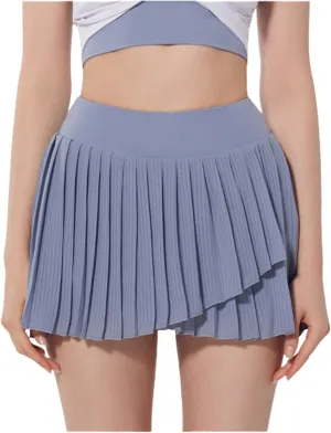 Women Dresses Summer Loose Women's Sensation Yoga Skirt Running Pleated Skirt with Built in Shorts Vacation Boho Dress