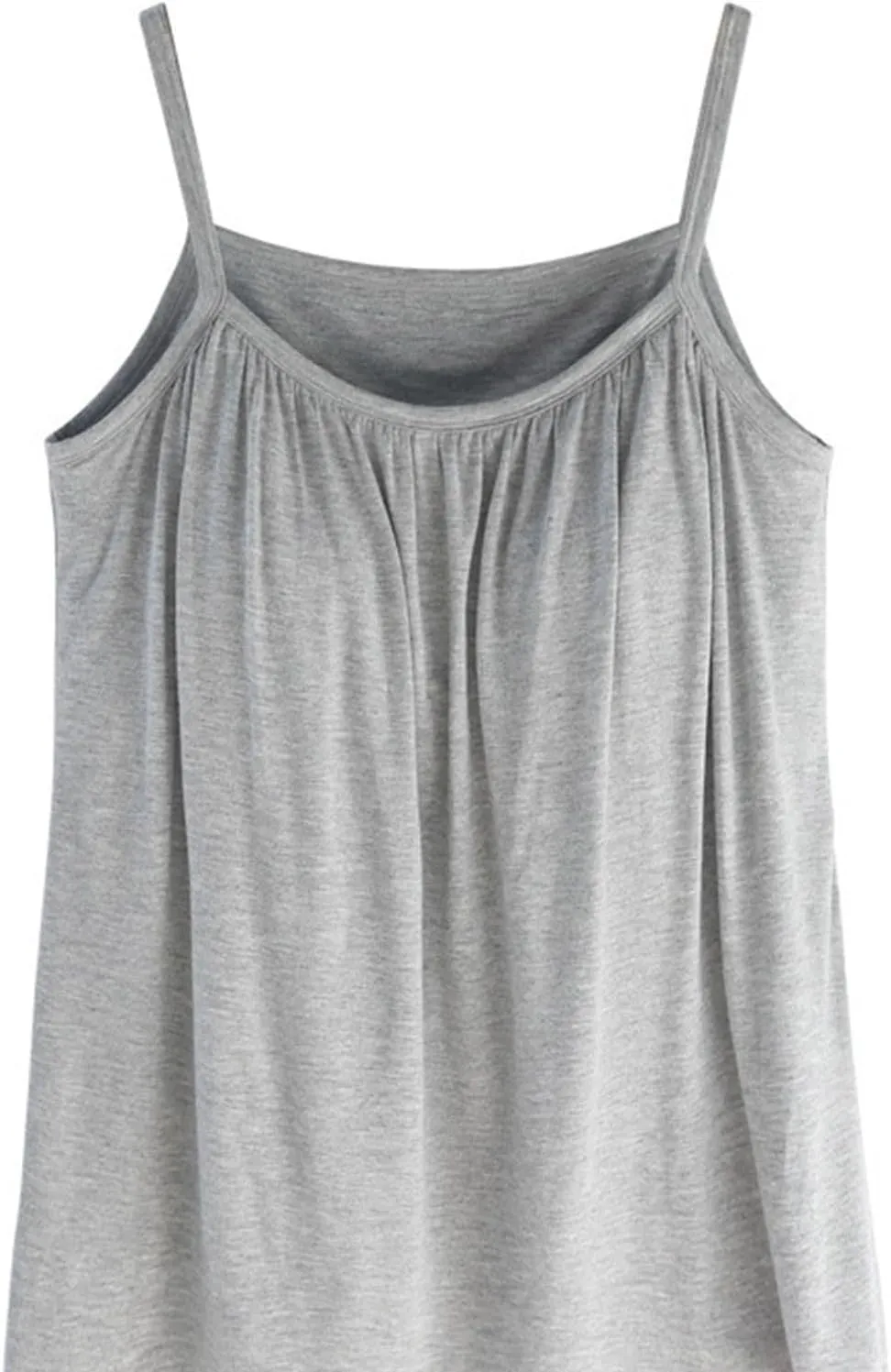 Women Oversized Cami Tops with Built in Bra Summer Thin Spaghetti Strap Camisole Casual Sleeveless Flowy Basic Tops
