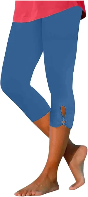 Women's Capris Leggings,Workout Yoga Pants,Tummy Control Compression Legging,Dressy Cut Out Lace Cropped Pant 2025