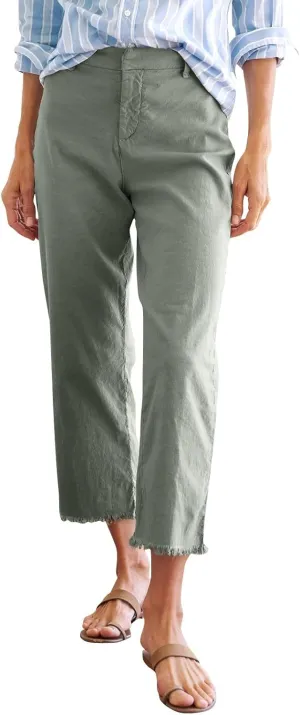 Womens Cargo Pants, Plaid Peasant Pants Linen Casual Straight Leg 2025 Loose