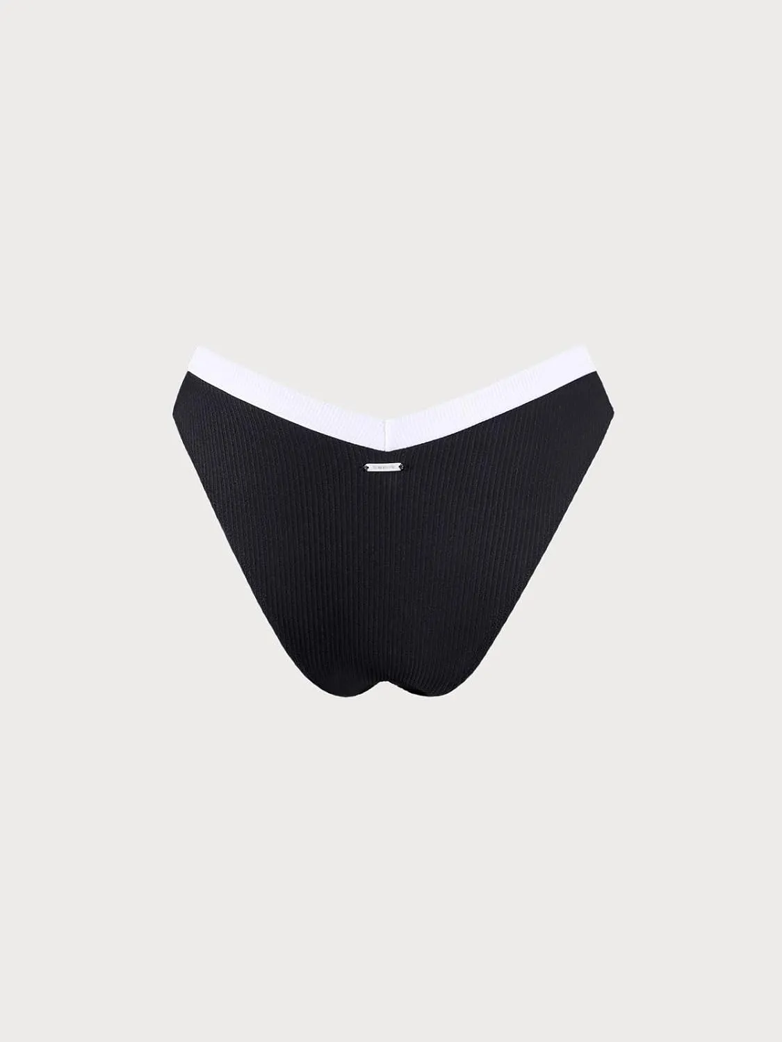 Women's cheecky Contrast Trim Triangle Bikini Set Sexy Bikini Top & Bottom