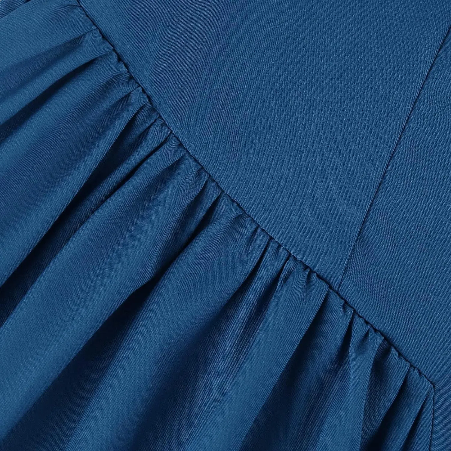 Womens Corset Dress Spaghetti Strap Bustier Midi Dress Pleated Hem Elegant Low Cut Prom Dresses with Pockets