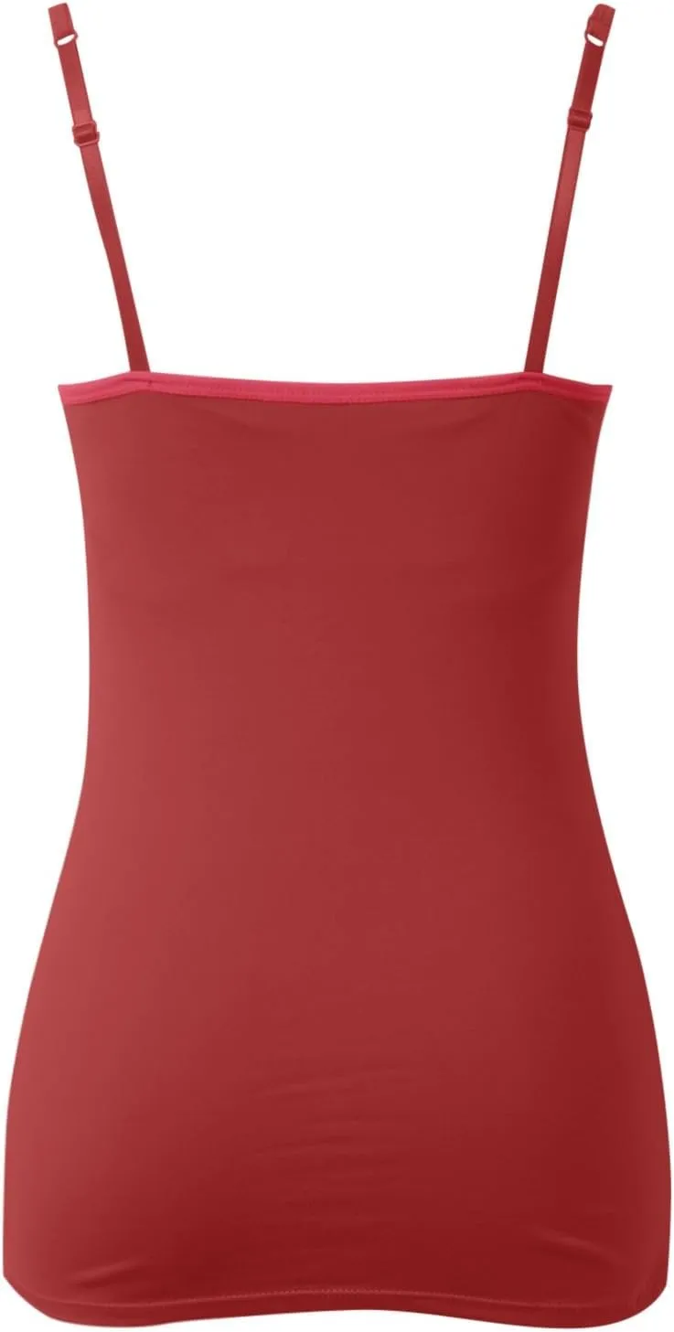 Women's Cotton Camisole Tops Adjustable Spaghetti Strap Casual Cami Vest Summer Soft Built in Bra Cami Shirts