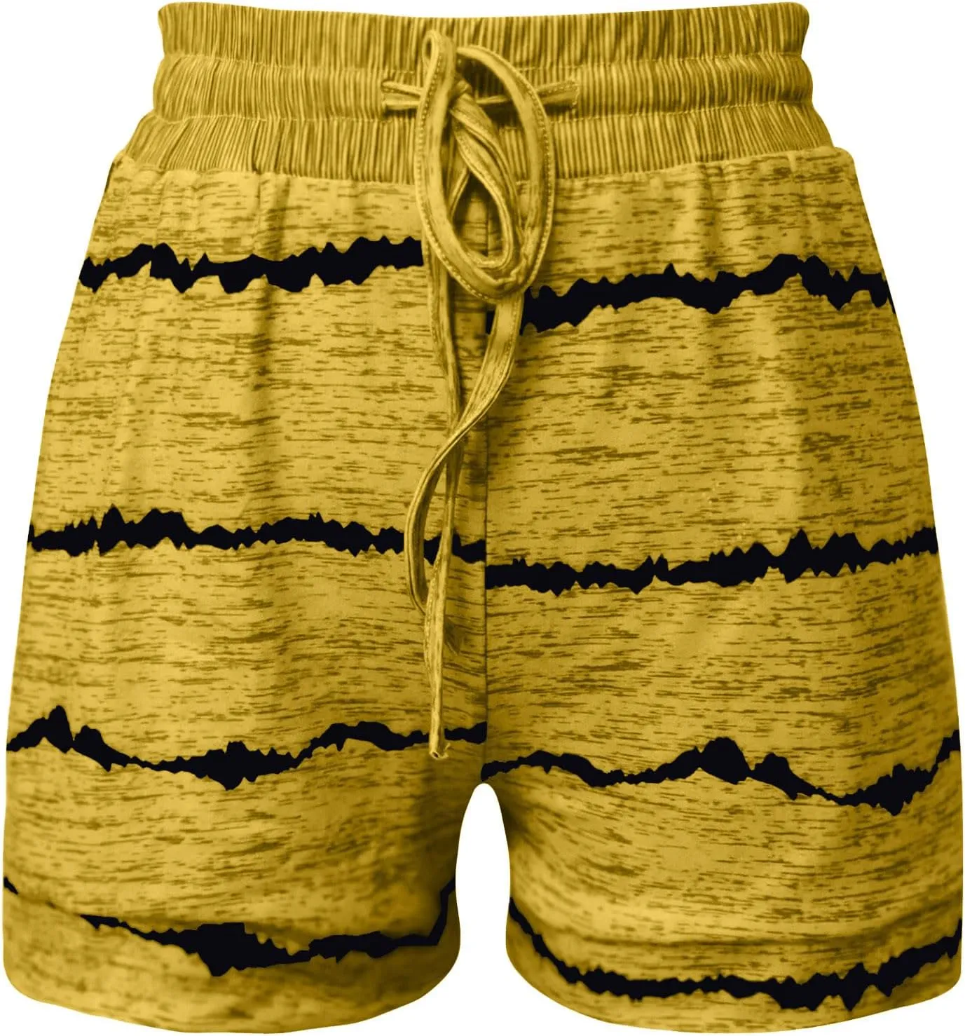 Women's High Waisted Beach Shorts 2025 Prime of Day Striped Loose Fit Elastic Drawstring Summer Vacation Short with Pocket