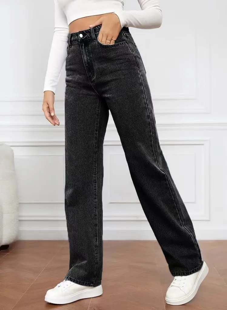 Womens Jeans Boyfriend Cargo Wide Leg Bootcut Pants Straight Leg Denim Pants High Waisted Pants