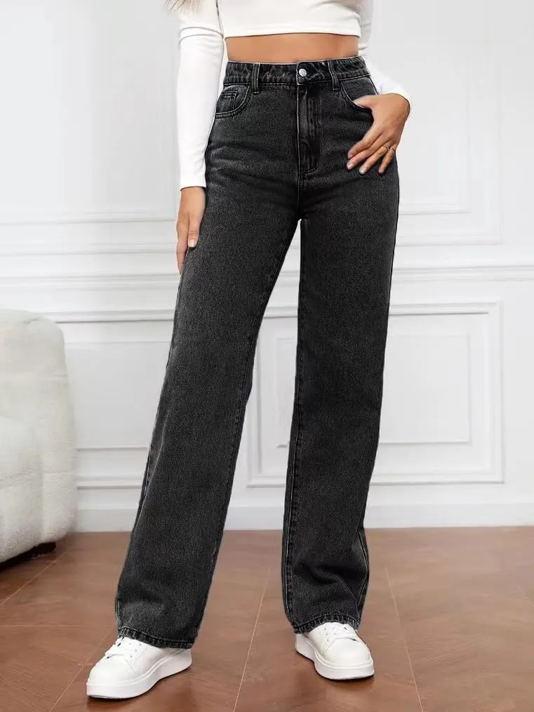 Womens Jeans Boyfriend Cargo Wide Leg Bootcut Pants Straight Leg Denim Pants High Waisted Pants
