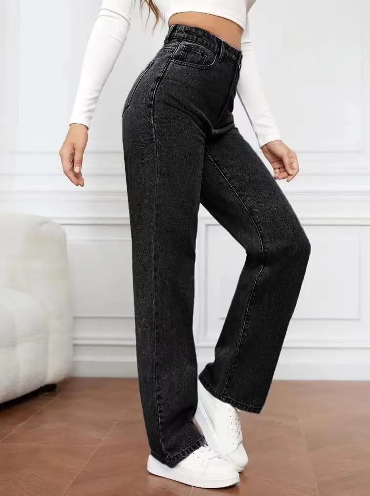 Womens Jeans Boyfriend Cargo Wide Leg Bootcut Pants Straight Leg Denim Pants High Waisted Pants