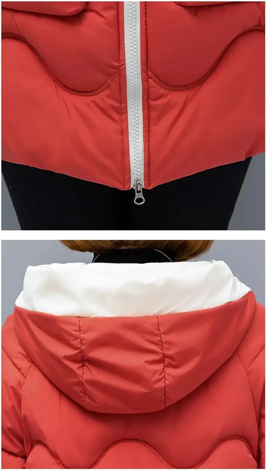 Women's Long Winter Jacket Down Cotton Coats Cotton Padded Puffer Parka Coat Hooded Outwear Thicken Warm Jacket