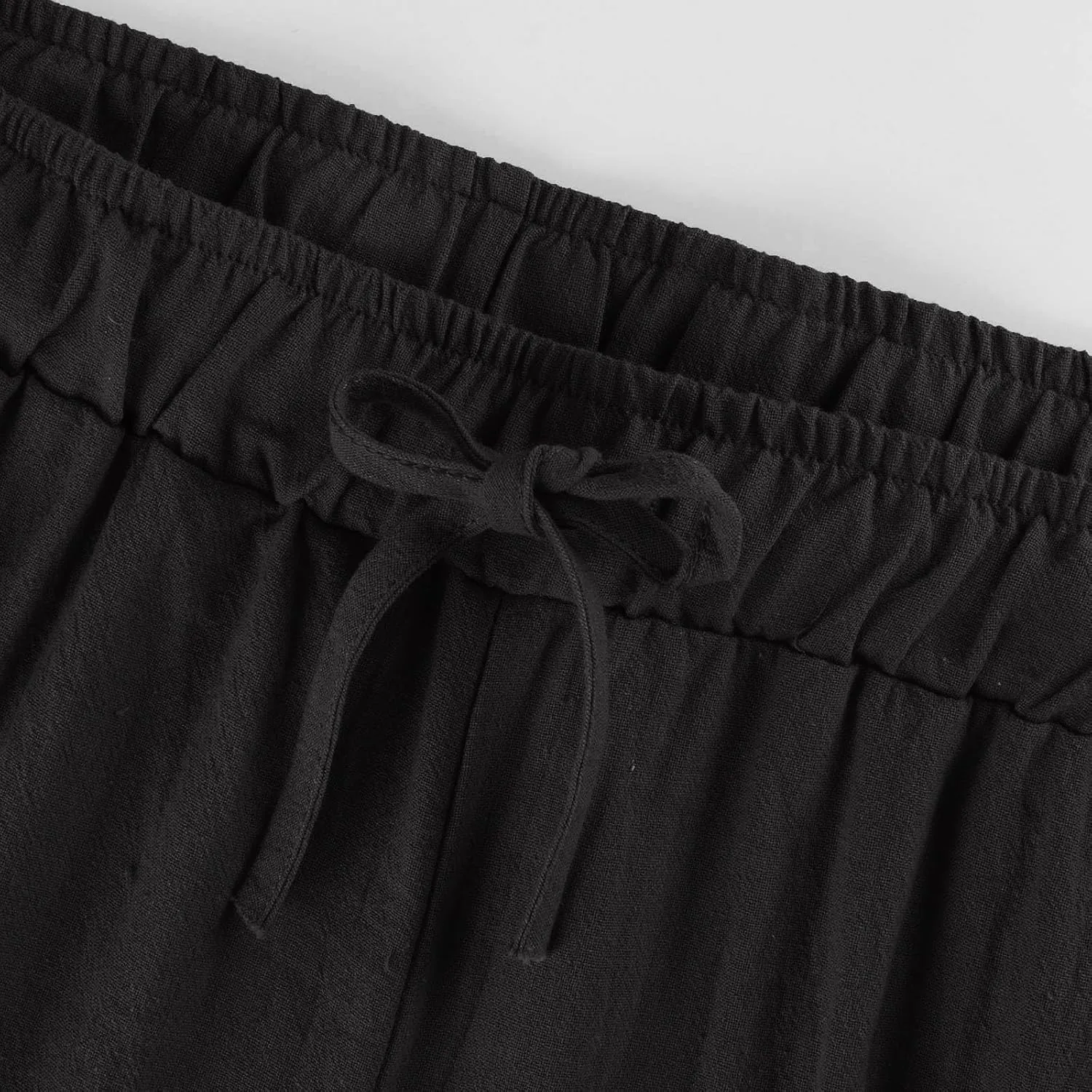 Women's Pants, Linen Pants High Waisted Straight Leg Summer Wide Baggy Sweatpants