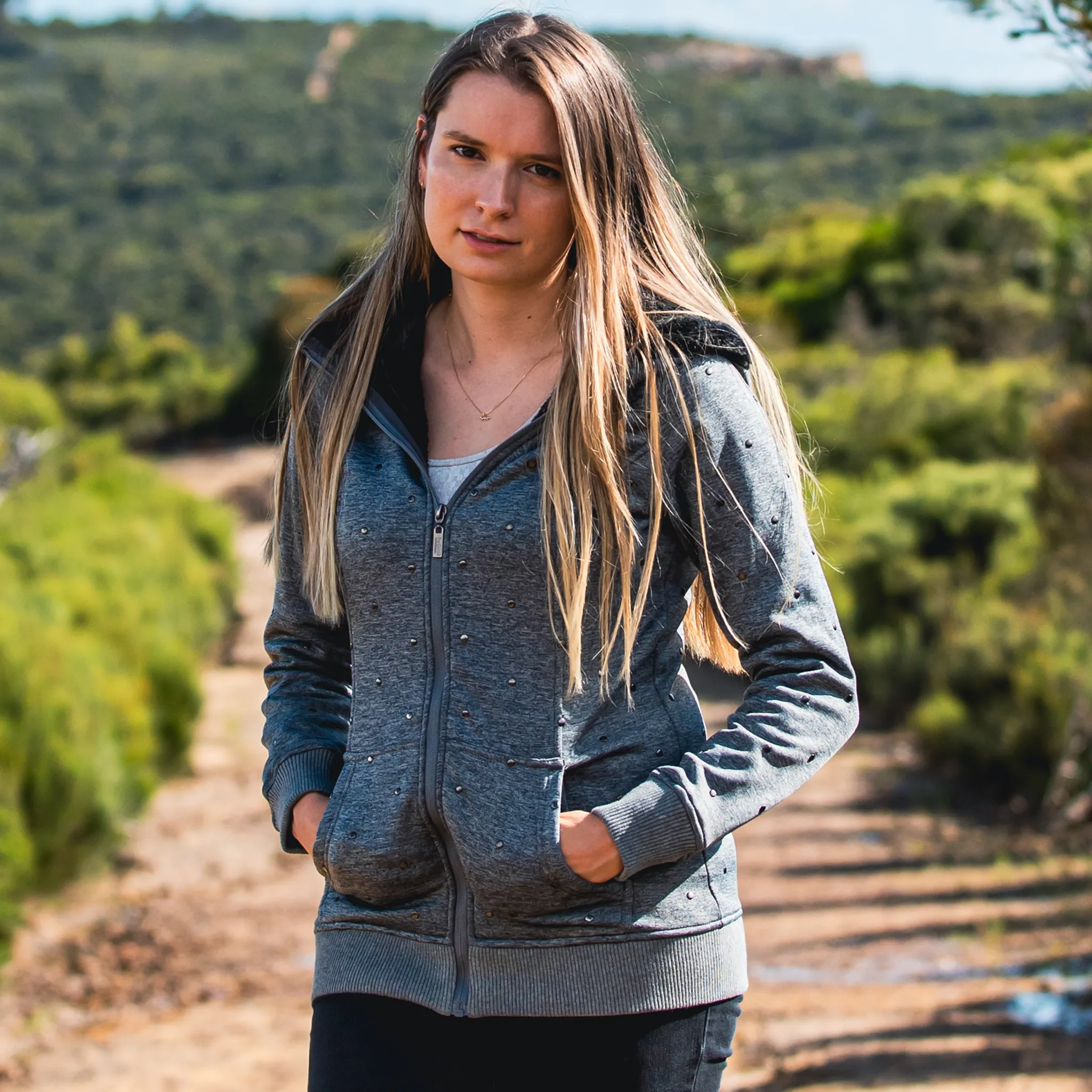 Women's Polar Fleece Lined Soft Hooded Jacket