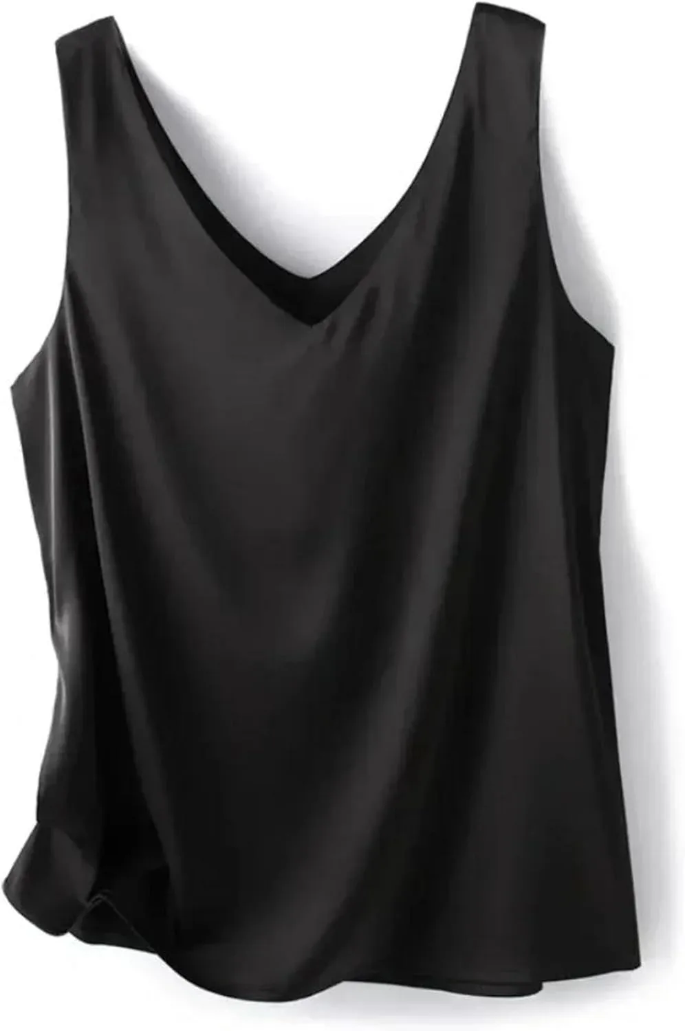Women's Satin Silk Tank Tops Summer Sexy Camisole Spaghetti Strap Top