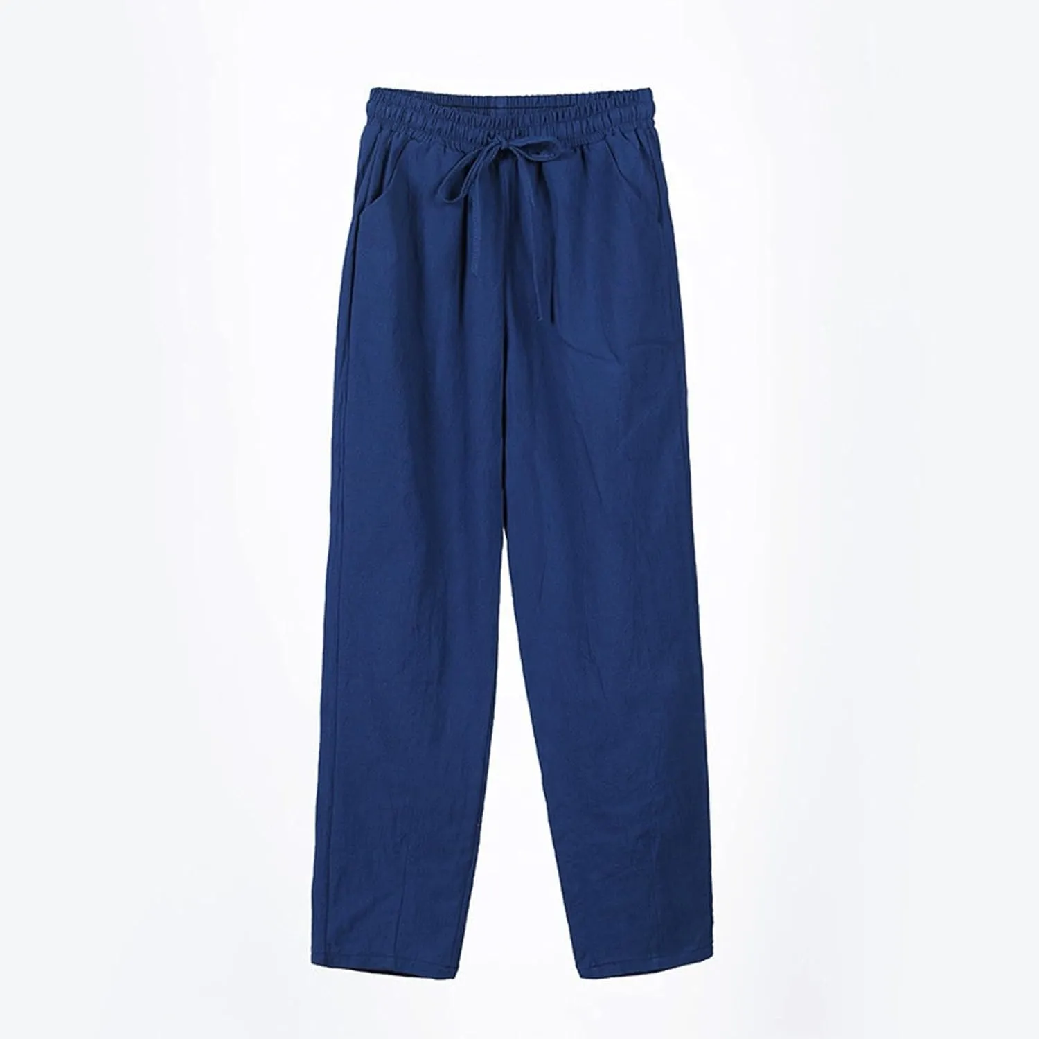 Womens Sweatpants, Peasant Pants Linen Straight Leg Casual Drawstring Cotton Plus Size