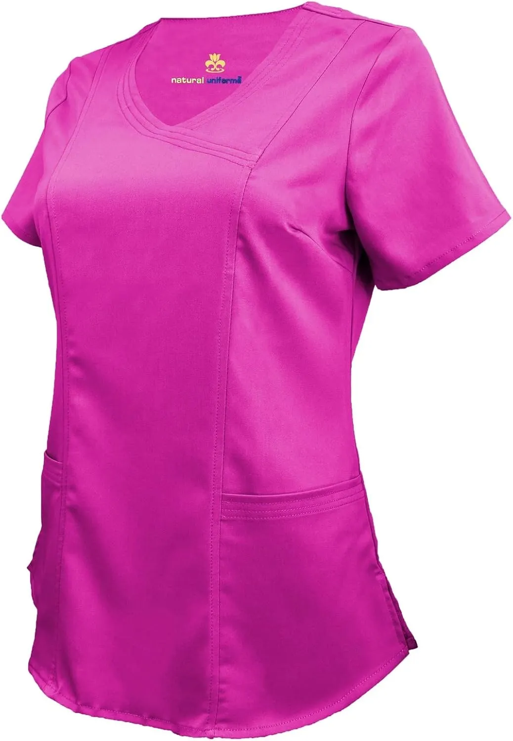 Women's Ultra Soft Modern Fit Mock Wrap Stretch Work Uniform Top and Pant Set 8201-9200
