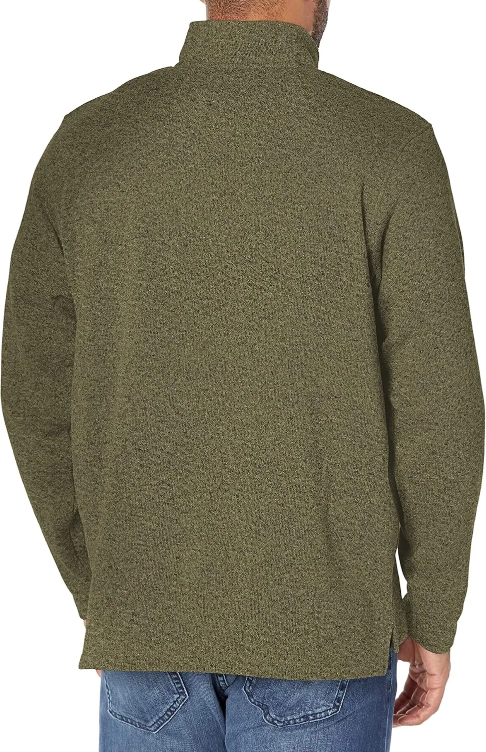Wrangler Authentics Men's Long Sleeve Fleece Quarter-Zip Sweater