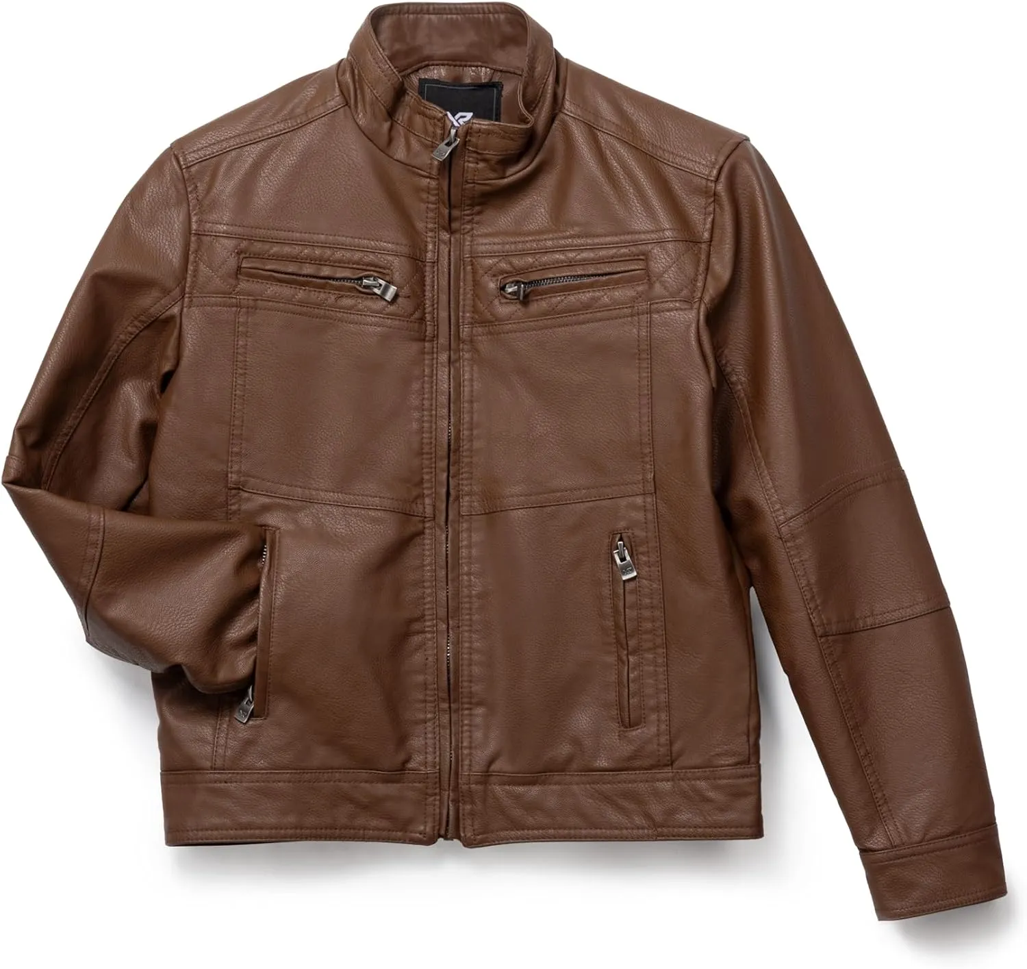 X RAY Teen Faux Leather Jacket for Fall & Winter (S - XL), Kids Outerwear Coat, Motorcycle PU Leather Jacket for Boys